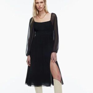 Aritzia Wilfred Bella Slit Dress, Black